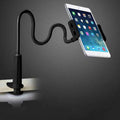 Black 360-degree spiral stand with curved arm and angled tablet holder