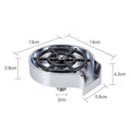 Cup washer base with silver shell and black sprayer wheel and threaded water connection