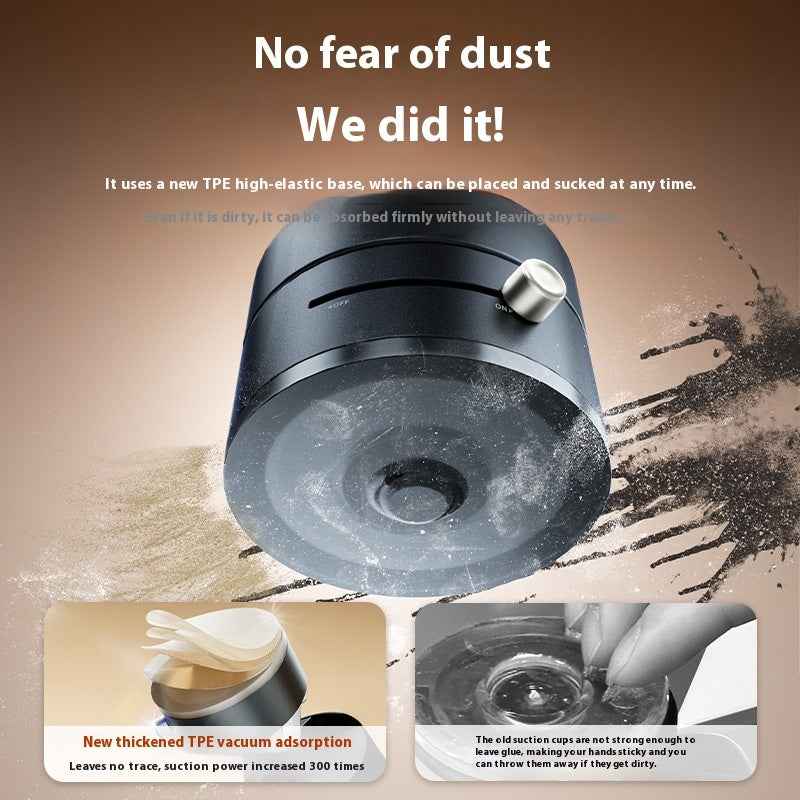 Magnetic suction phone holder cup base with dust-resistant design and sealing ring