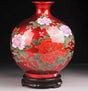 Red Pomegranate Vase