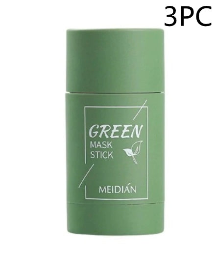 Green mask stick clay jar with cap; label reads "GREEN" and "MEIDIAN"